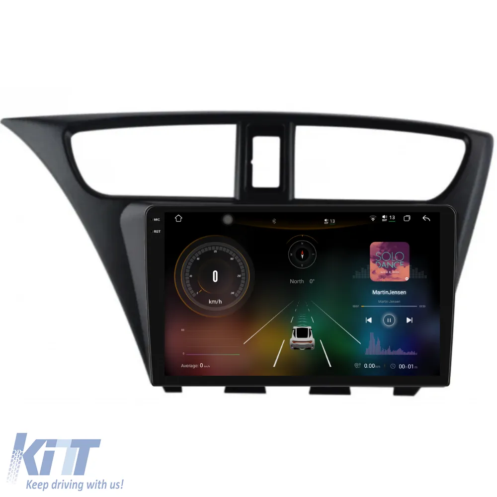 Dedicated Navigation suitable for Honda Civic IX Hatchback (2011 - 2017), 2K, 12Gb RAM, 256Gb Storage, Android Auto, Carplay