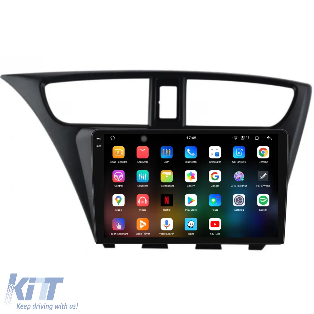 Dedicated Navigation suitable for Honda Civic IX Hatchback (2011 - 2017), 2K, 12Gb RAM, 256Gb Storage, Android Auto, Carplay