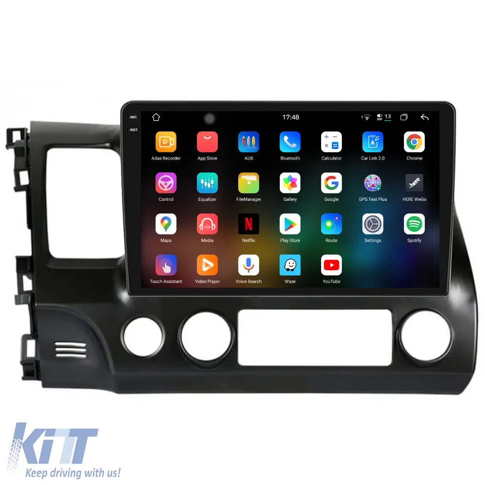 Dedicated Navigation suitable for Honda Civic VIII Sedan (2006 - 2011), 2K, 12Gb RAM, 256Gb Storage, Android Auto, Carplay