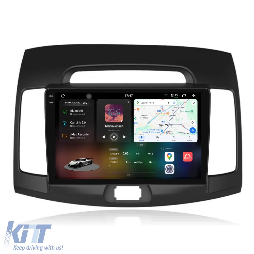 Dedicated Navigation suitable for Hyundai Elantra (2006-2011), 2K, 12Gb RAM, 256Gb Storage, Android Auto, Carplay