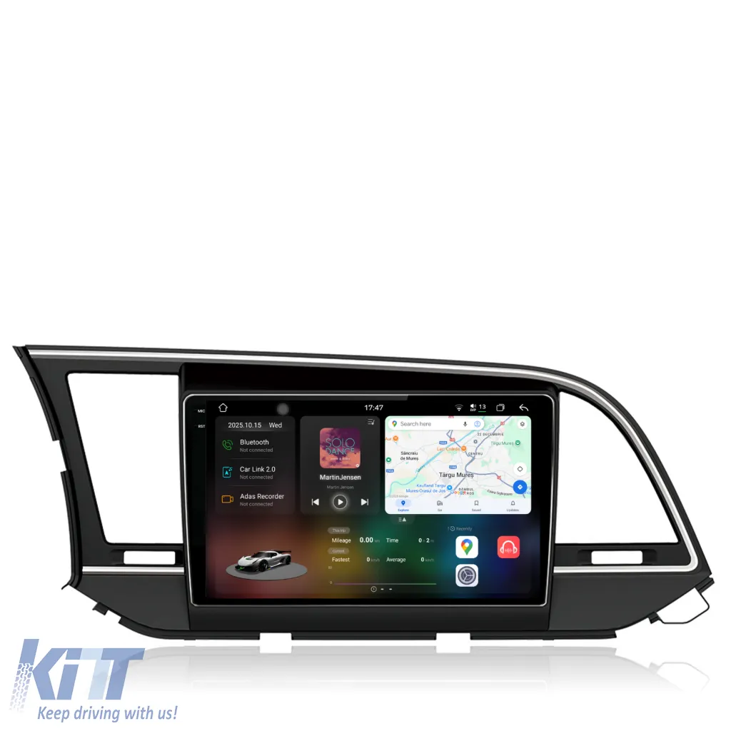 Dedicated Navigation suitable for Hyundai Elantra (2010-2016), 2K, 12GB RAM, 256GB Storage, Android Auto, Carplay