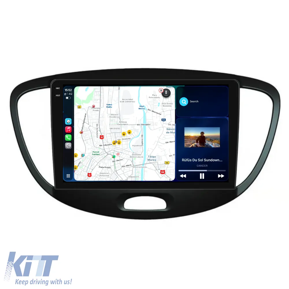 Dedicated Navigation suitable for Hyundai I10 (2007-2013), 2K, 8Gb RAM, 256Gb Storage, Android Auto, Carplay
