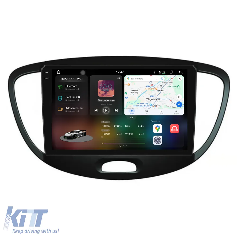 Dedicated Navigation suitable for Hyundai I10 (2007-2013), 2K, 12Gb RAM, 256Gb Storage, Android Auto, Carplay