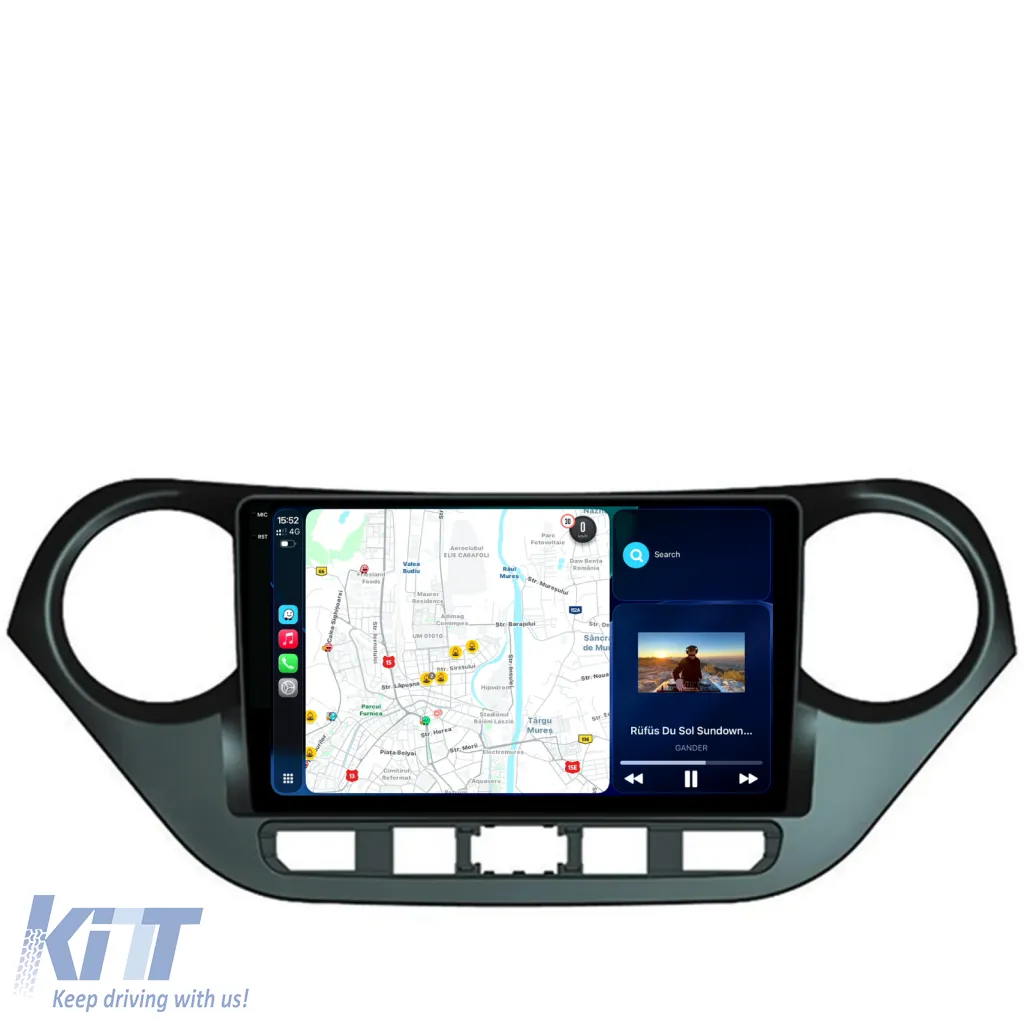 Dedicated Navigation suitable for Hyundai I10 (2007-2013), 2K, 12GB RAM, 256GB Storage, Android Auto, Carplay