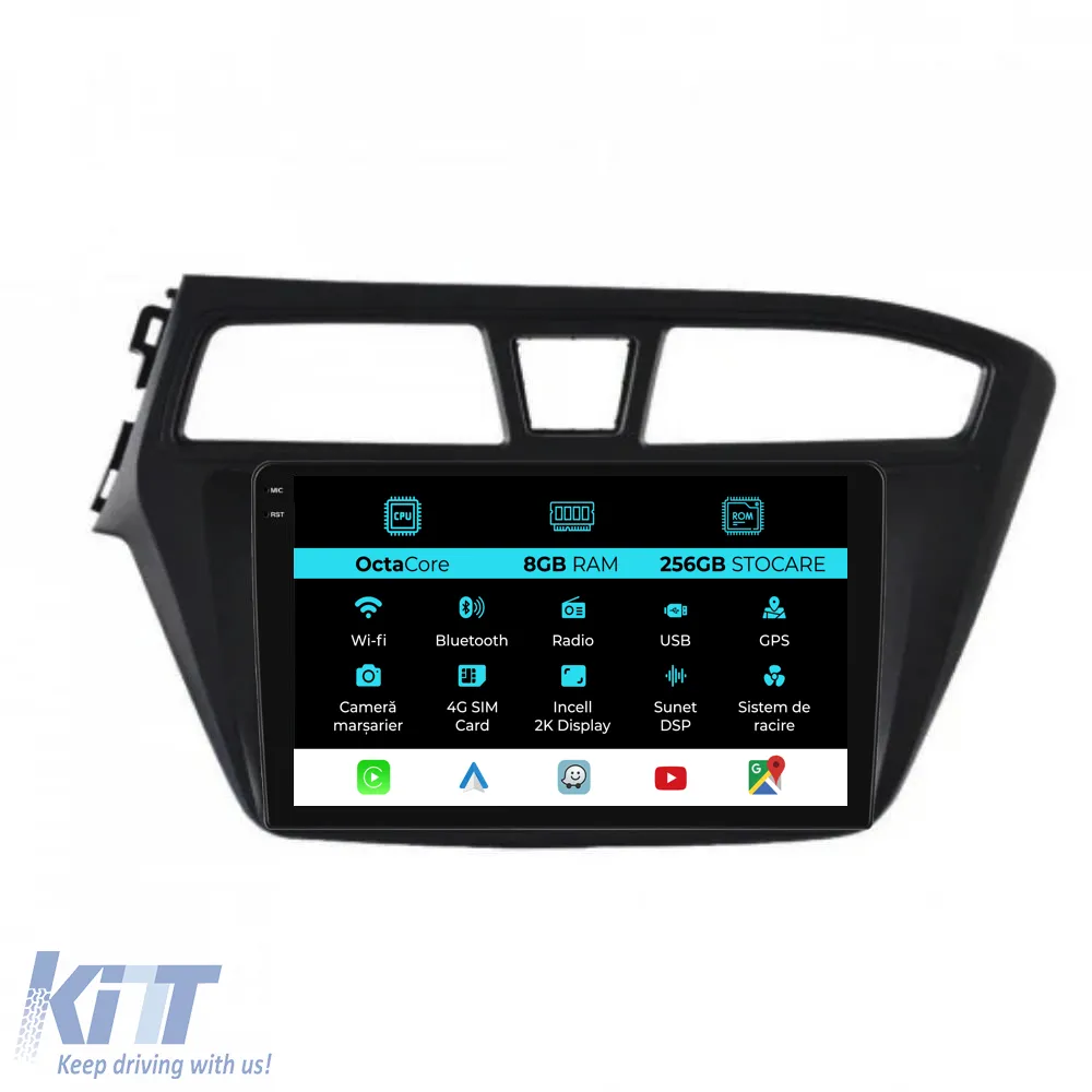 Dedicated Navigation suitable for Hyundai I20 (2014-2020), 2K, 8Gb RAM, 256Gb Storage, Android Auto, Carplay