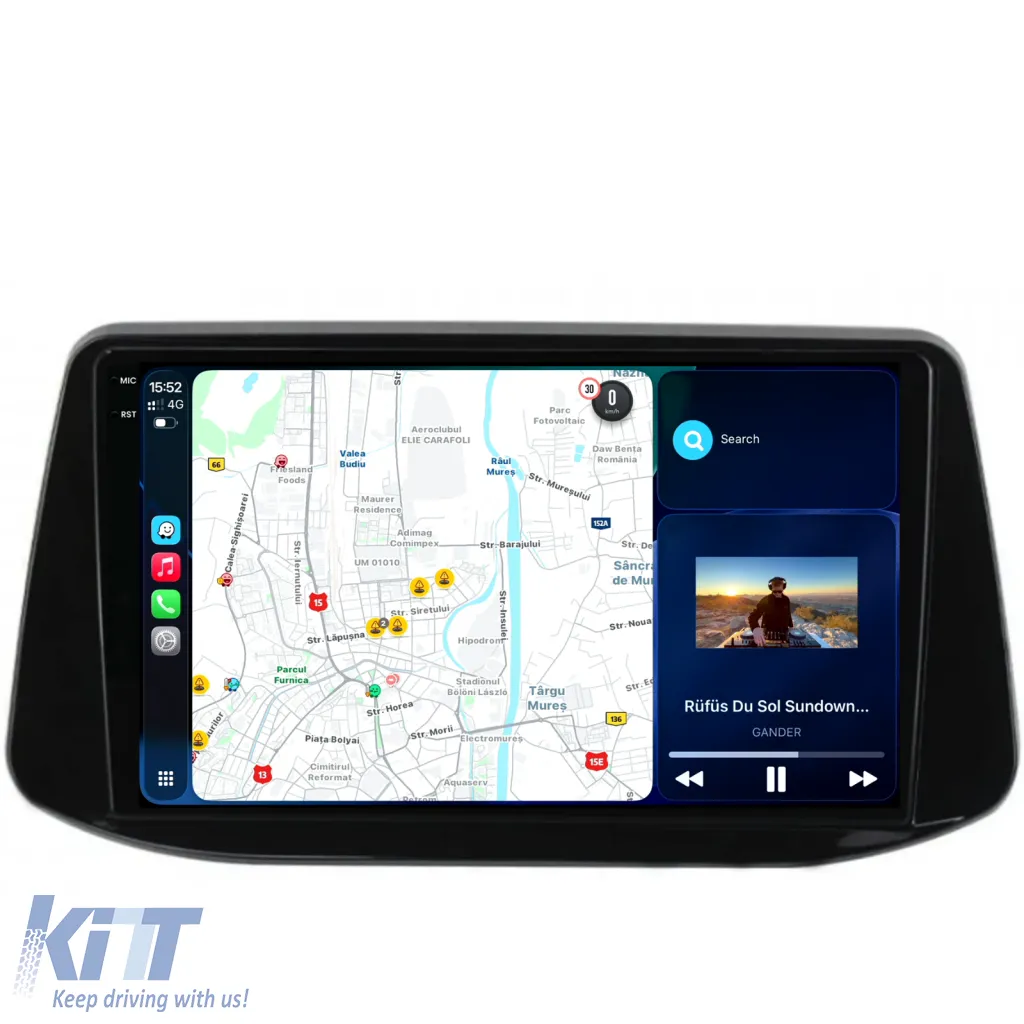 Dedicated Navigation suitable for Hyundai I30 (2017-2024), 2K, 4Gb RAM, 64Gb Storage, Android Auto, Carplay