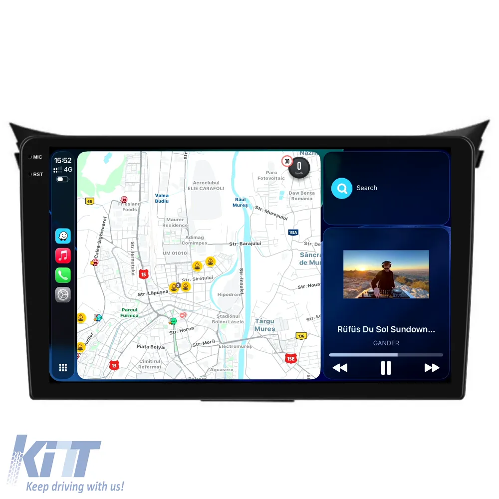 Dedicated Navigation suitable for Hyundai I30 (2007-2012), 2K, 12Gb RAM, 256Gb Storage, Android Auto, Carplay