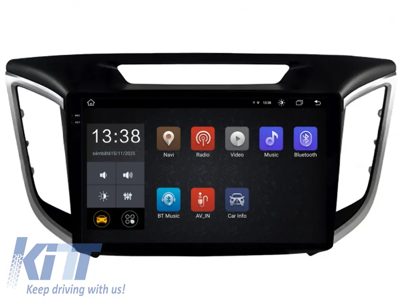 Dedicated Navigation suitable for Hyundai IX25 (2015-2018), 2K, 8GB RAM, 256GB Storage, Android Auto, Carplay