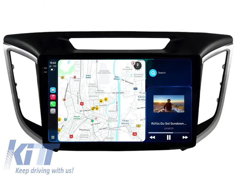 Dedicated Navigation suitable for Hyundai IX25 (2015-2018), 2K, 12Gb RAM, 256Gb Storage, Android Auto, Carplay