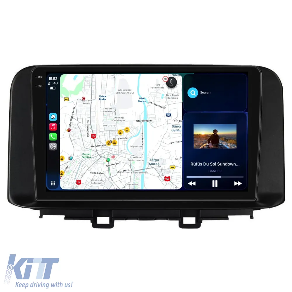 Dedicated Navigation suitable for Hyundai Kona (2017-2023), 2K, 8Gb RAM, 256Gb Storage, Android Auto, Carplay