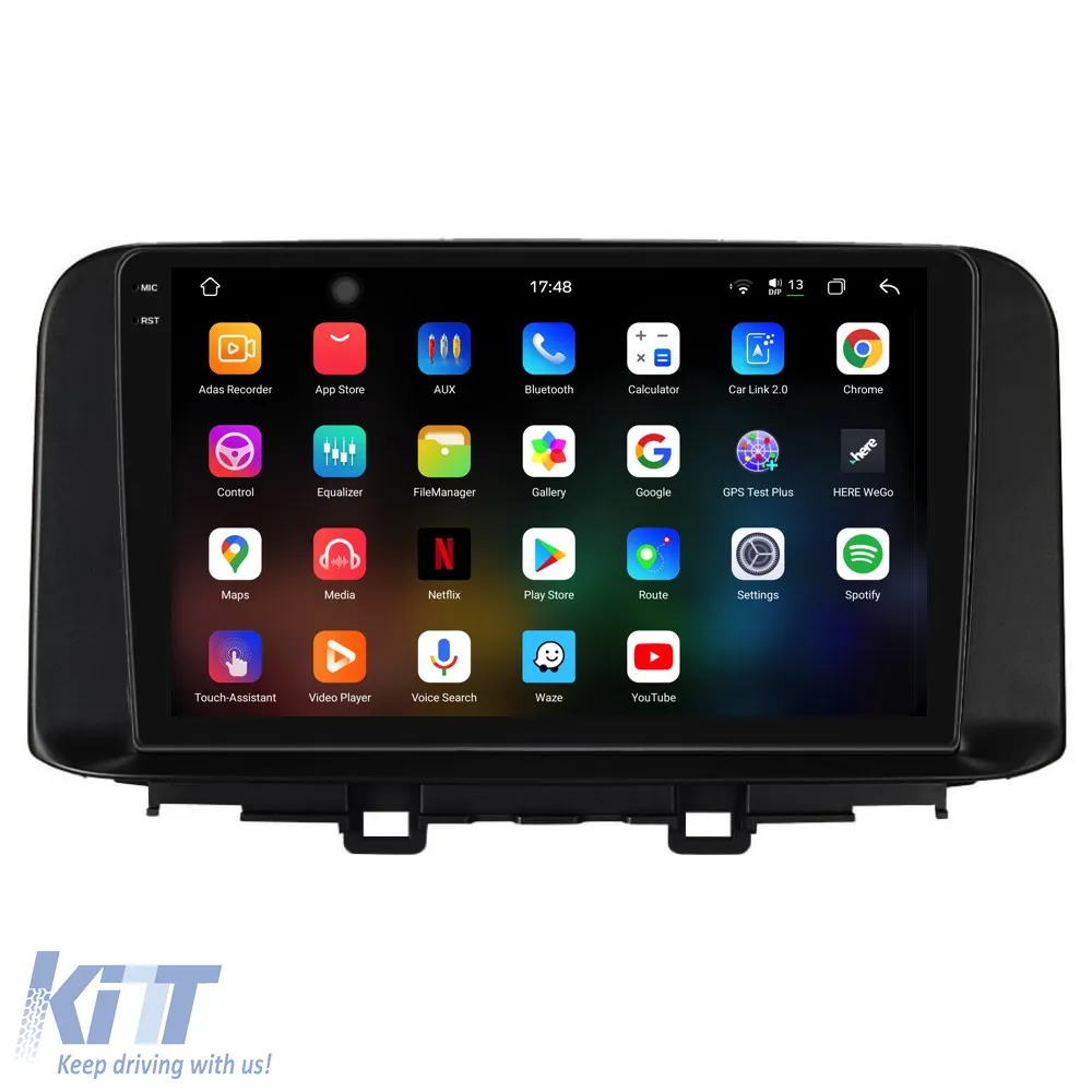 Dedicated Navigation suitable for Hyundai Kona (2017-2023), 2K, 12GB RAM, 256GB Storage, Android Auto, Carplay