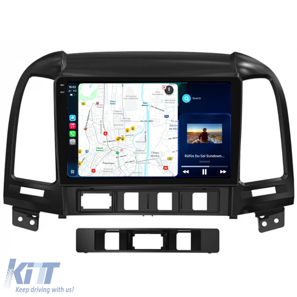 Dedicated Navigation suitable for Hyundai Santa Fe (2005-2012), 2K, 12Gb RAM, 256Gb Storage, Android Auto, Carplay