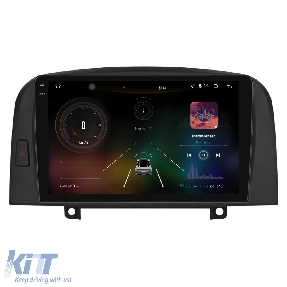 Dedicated Navigation suitable for Hyundai Sonata (2004 - 2008), 2K, 12Gb RAM, 64Gb Storage, Android Auto, Carplay