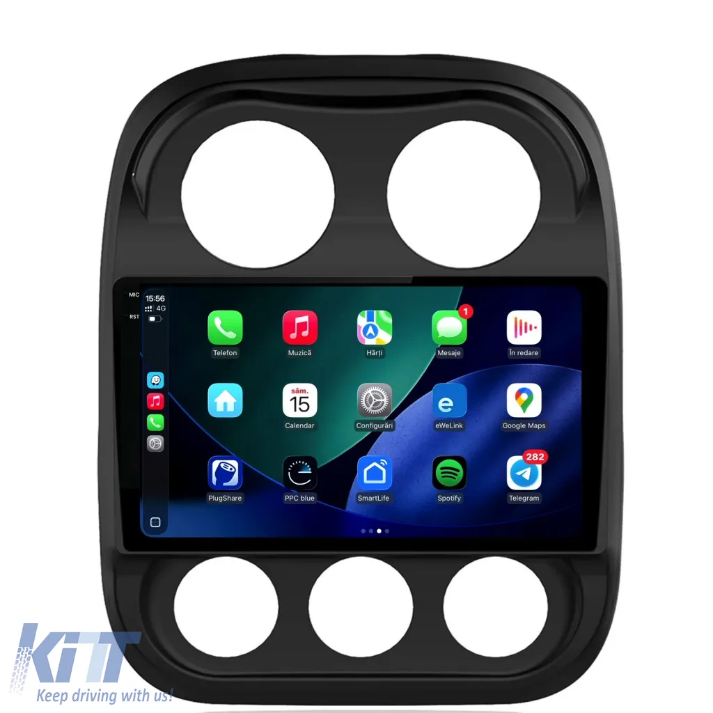 Dedicated Navigation suitable for Jeep Compass (2006-2010), 2K, 8Gb RAM, 256Gb Storage, Android Auto, Carplay