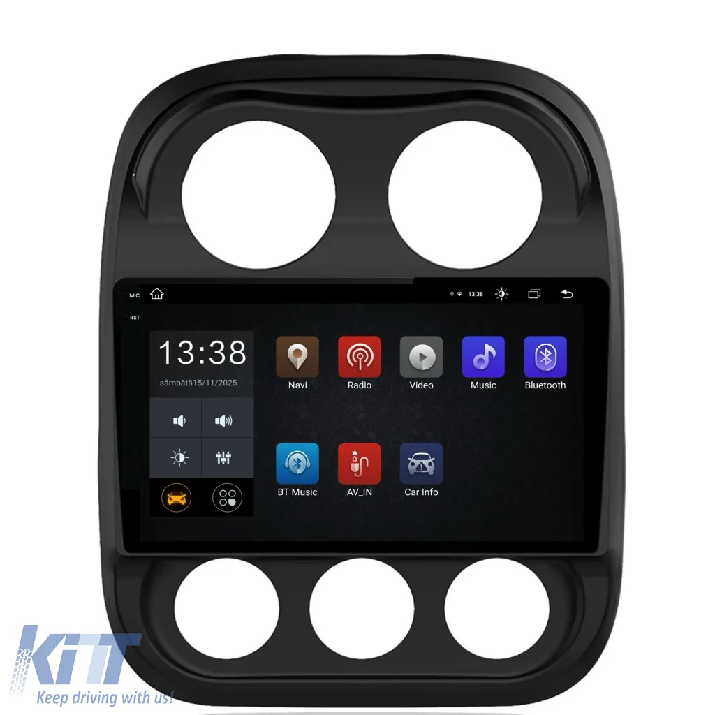 Dedicated Navigation suitable for Jeep Compass (2006-2010), 2K, 8Gb RAM, 256Gb Storage, Android Auto, Carplay