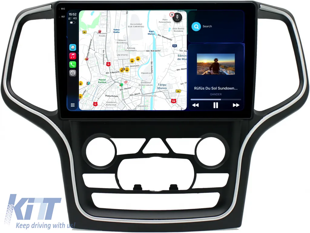 Dedicated Navigation suitable for Jeep Grand Cherokee (2010-2014), 10 Inch, 6Gb RAM, 128Gb Storage, Android Auto, Carplay