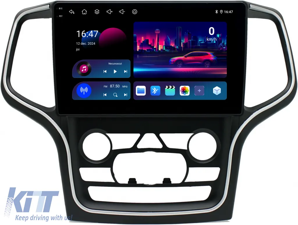 Dedicated Navigation suitable for Jeep Grand Cherokee (2010-2014), 10 Inch, 6Gb RAM, 128Gb Storage, Android Auto, Carplay
