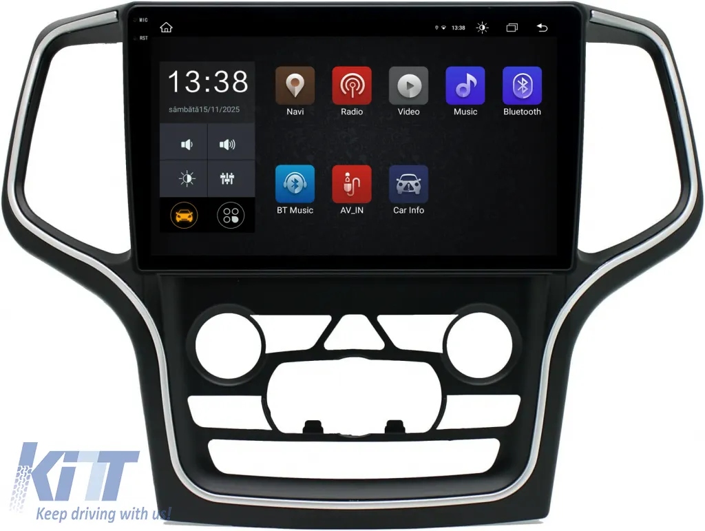 Dedicated Navigation suitable for Jeep Grand Cherokee (2010-2014), 2K, 8GB RAM, 256GB Storage, Android Auto, Carplay