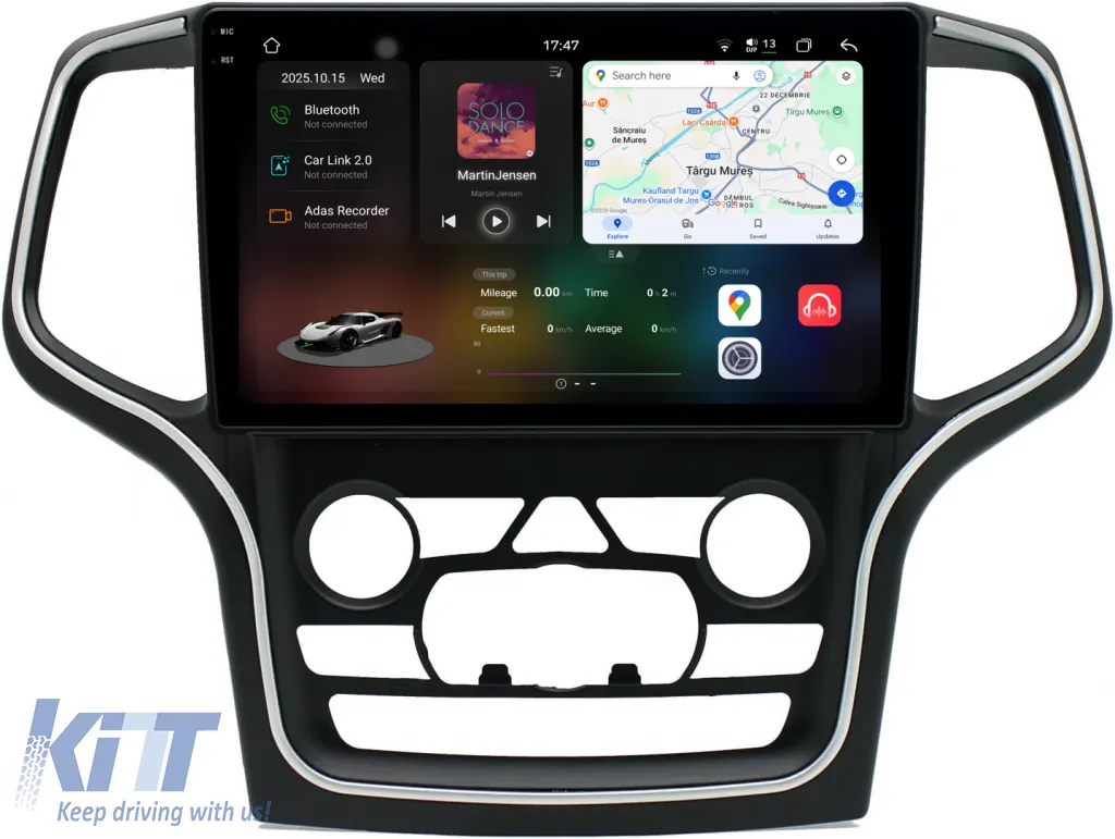 Dedicated Navigation suitable for Jeep Grand Cherokee (2010-2014), 2K, 12Gb RAM, 256Gb Storage, Android Auto, Carplay