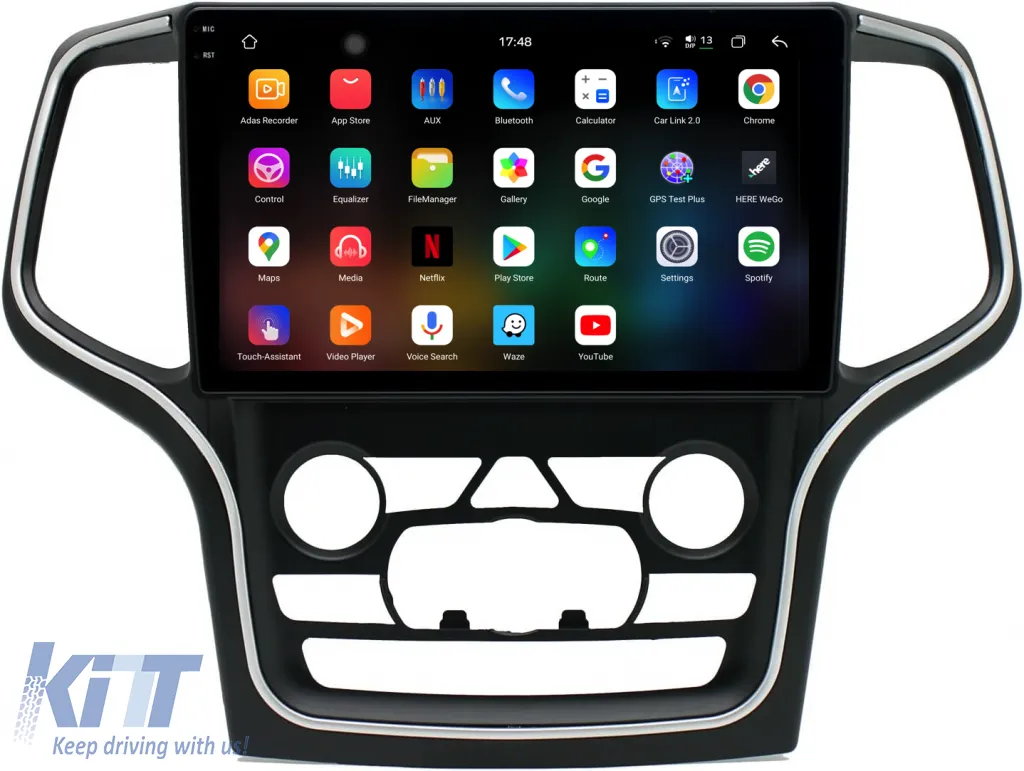 Dedicated Navigation suitable for Jeep Grand Cherokee (2010-2014), 2K, 12Gb RAM, 256Gb Storage, Android Auto, Carplay