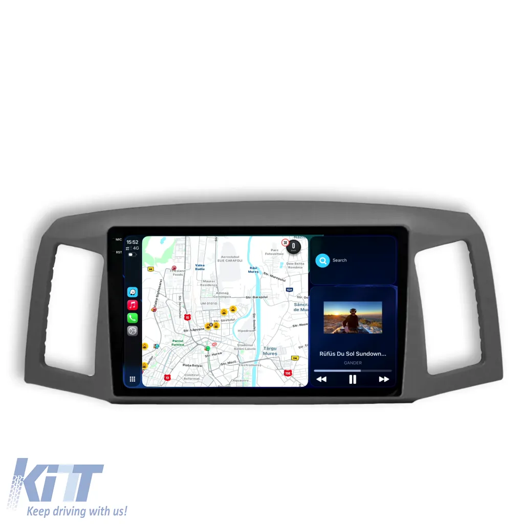 Dedicated Navigation suitable for Jeep Grand Cherokee (2004-2007), 10 Inch, 6Gb Ram, 128Gb Storage, Android Auto, Carplay