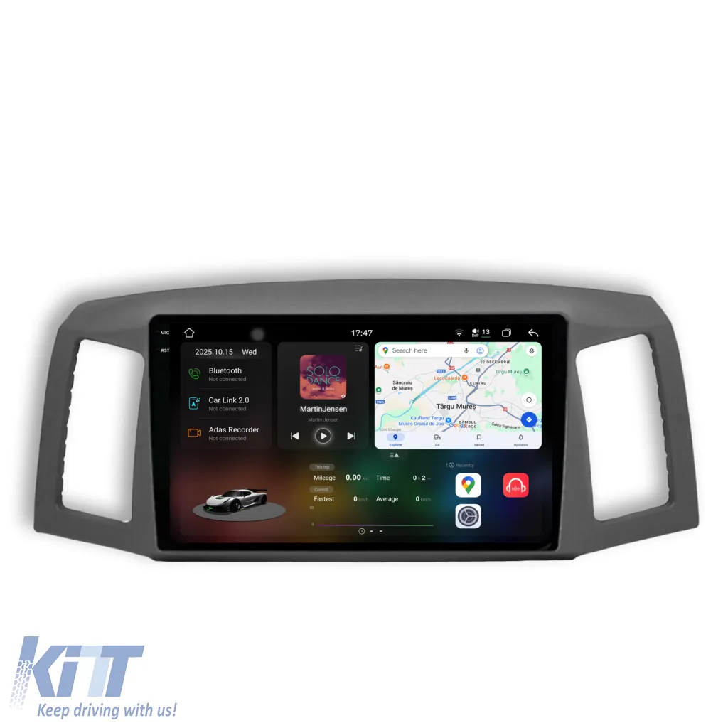 Dedicated Navigation suitable for Jeep Grand Cherokee (2004-2007), 2K, 12Gb RAM, 256Gb Storage, Android Auto, Carplay