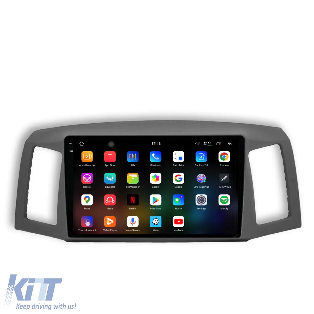 Dedicated Navigation suitable for Jeep Grand Cherokee (2004-2007), 2K, 12Gb RAM, 256Gb Storage, Android Auto, Carplay