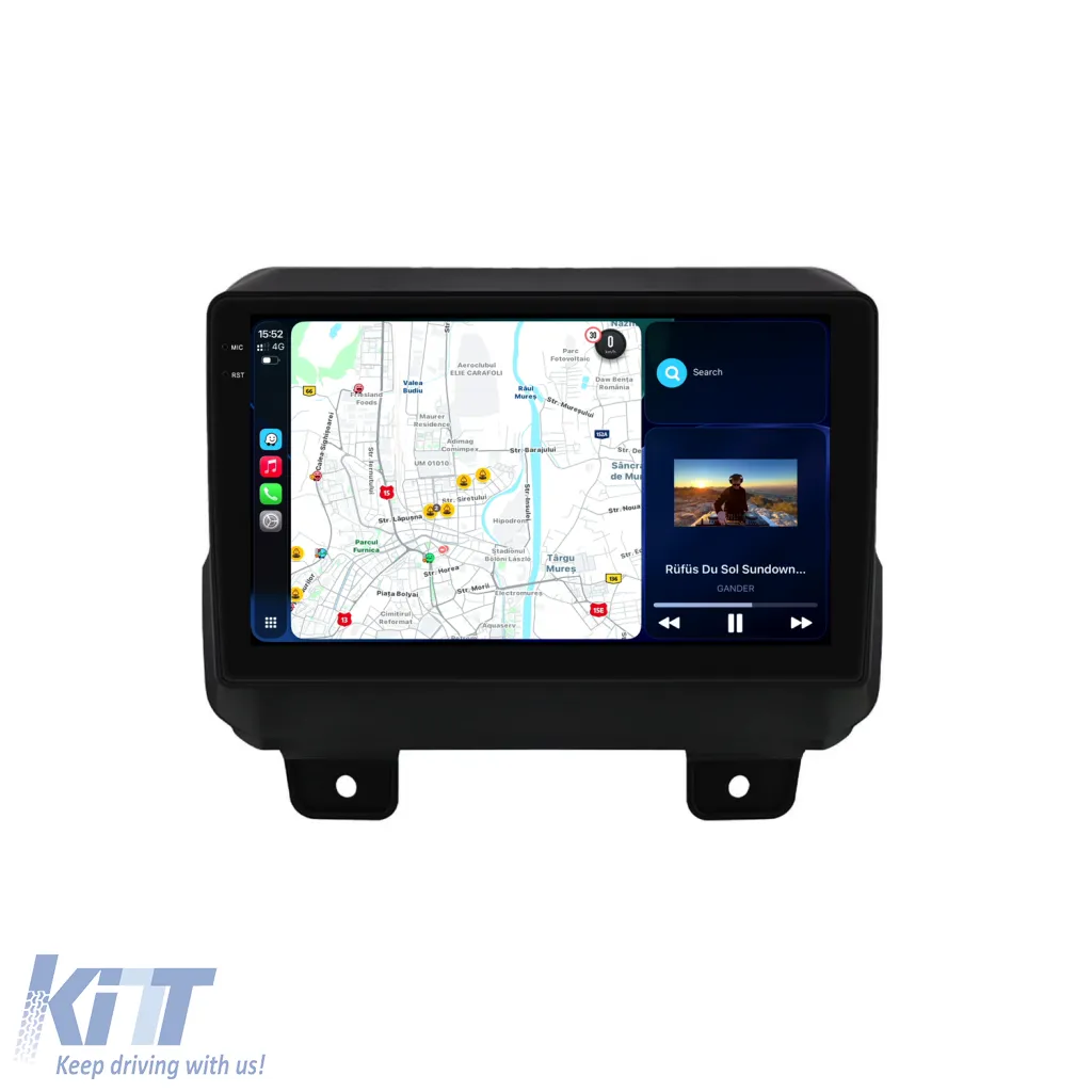 Dedicated Navigation suitable for Jeep Wrangler (2018-2022), 2K, 4Gb RAM, 64Gb Storage, Android Auto, Carplay