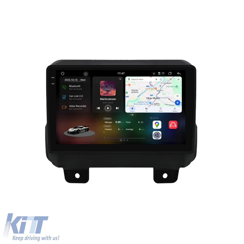 Dedicated Navigation suitable for Jeep Wrangler (2018-2022), 2K, 12Gb RAM, 256Gb Storage, Android Auto, Carplay