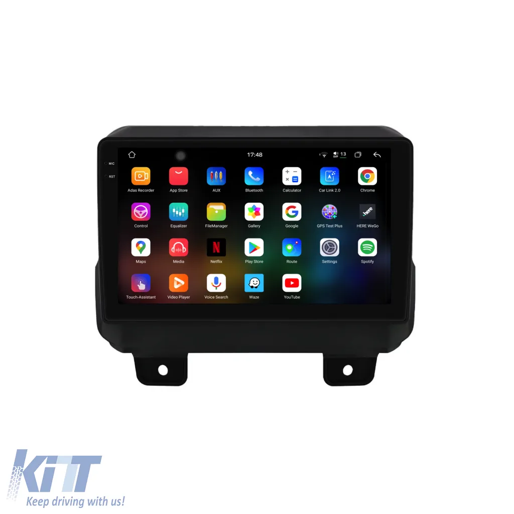 Dedicated Navigation suitable for Jeep Wrangler (2018-2022), 2K, 12Gb RAM, 256Gb Storage, Android Auto, Carplay