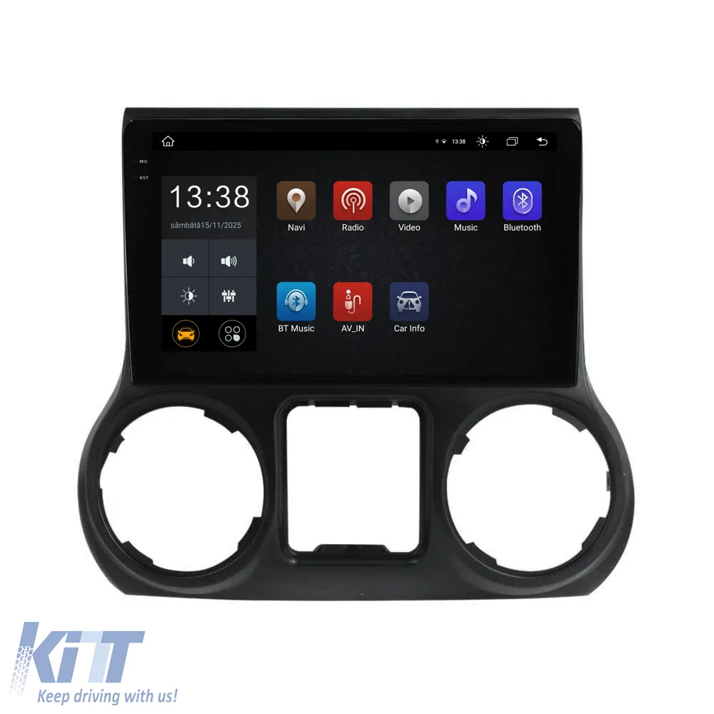 Dedicated Navigation suitable for Jeep Wrangler (2011-2017), 2K, 8Gb RAM, 256Gb Storage, Android Auto, Carplay