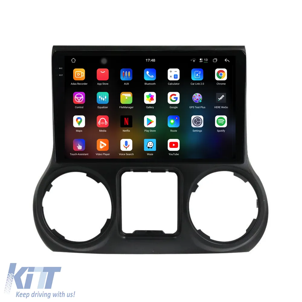 Dedicated Navigation suitable for Jeep Wrangler (2011-2017), 2K, 12Gb RAM, 256Gb Storage, Android Auto, Carplay