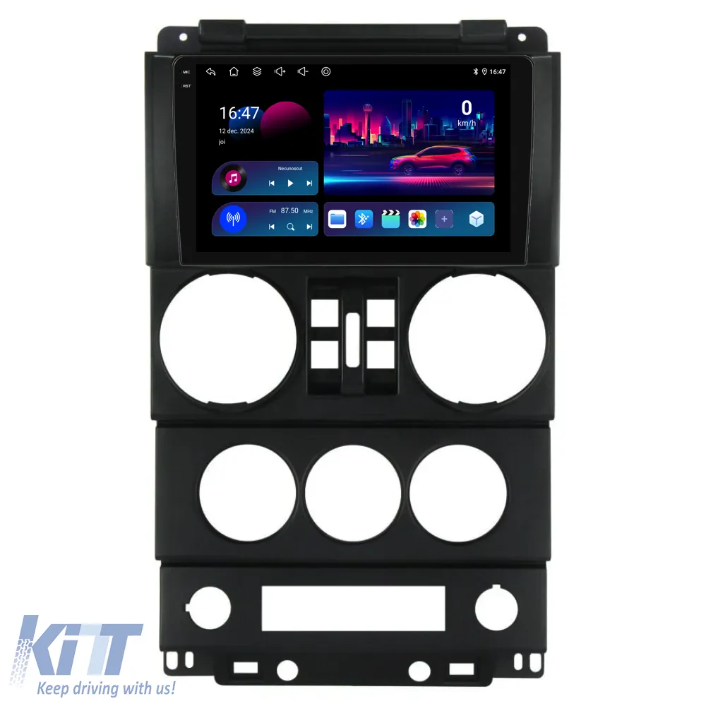 Dedicated Navigation suitable for Jeep Wrangler Rubicon (2008-2010), 9 Inch, 4Gb Ram, 64Gb Storage, Android Auto, Carplay