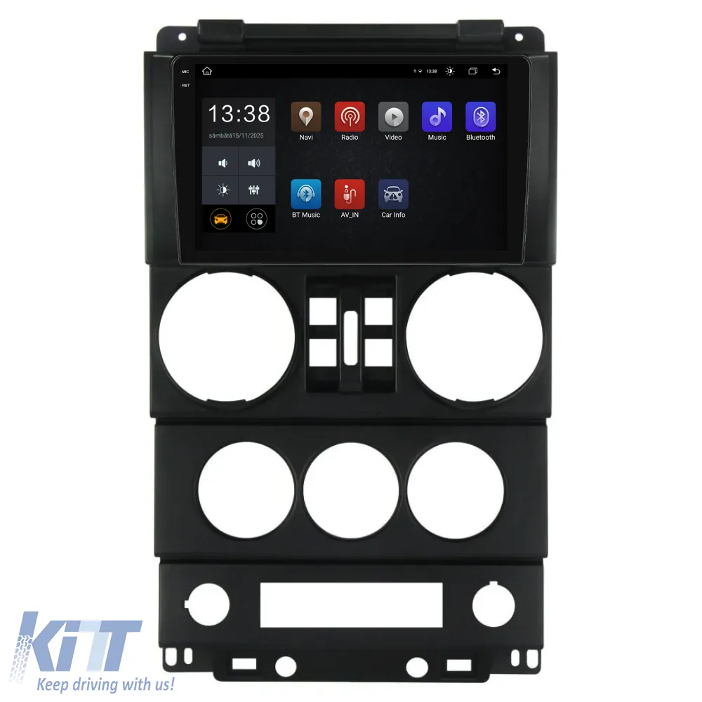 Dedicated Navigation suitable for Jeep Wrangler Rubicon (2008-2010), 2K, 4Gb RAM, 64Gb Storage, Android Auto, Carplay