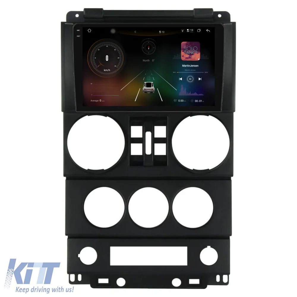 Dedicated Navigation suitable for Jeep Wrangler Rubicon (2008-2010), 2K, 12Gb RAM, 64Gb Storage, Android Auto, Carplay