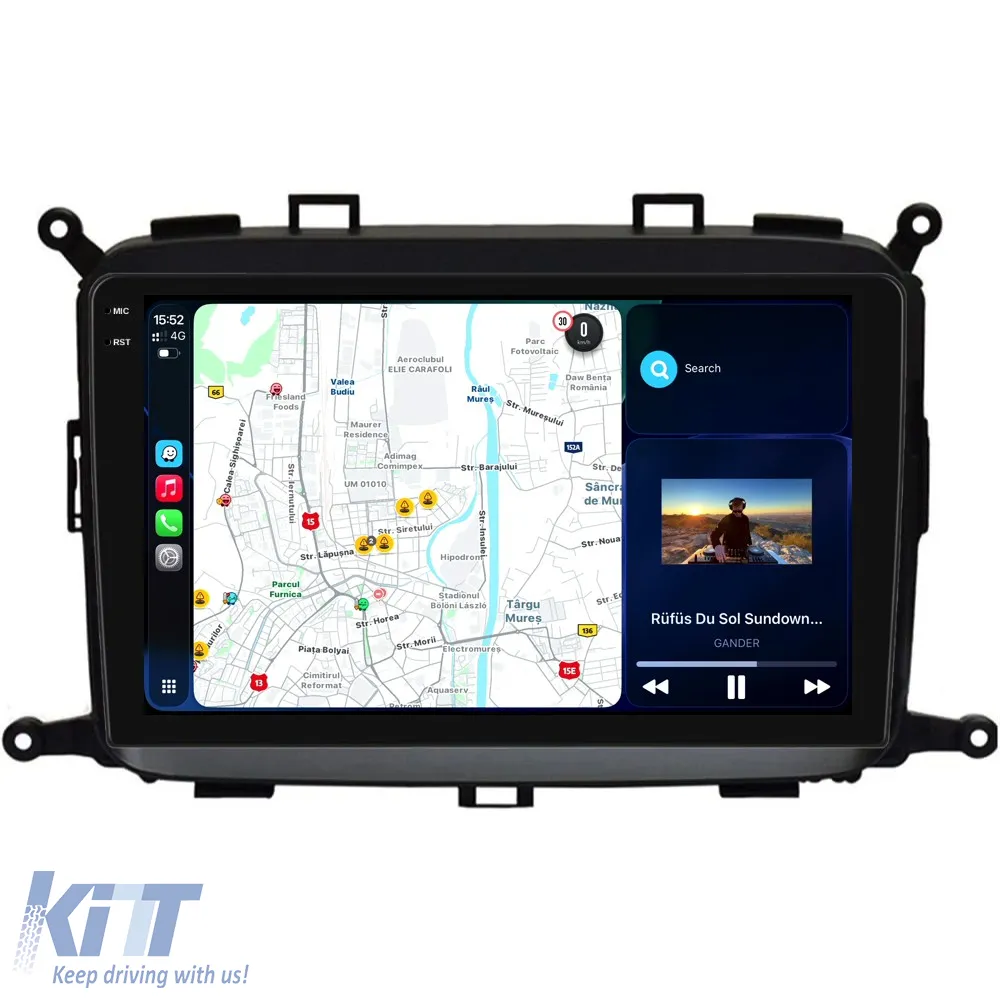 Dedicated Navigation suitable for Kia Carens (2012-2017), QuadCore, 9 Inch, 4Gb Ram, 64Gb Storage, Android Auto, Carplay