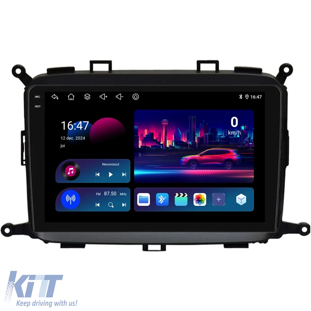 Dedicated Navigation suitable for Kia Carens (2012-2017), QuadCore, 9 Inch, 4Gb Ram, 64Gb Storage, Android Auto, Carplay