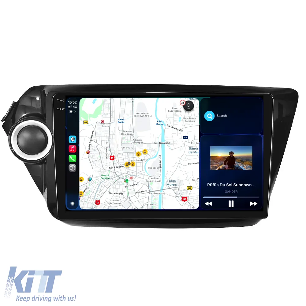 Dedicated Navigation suitable for Kia Rio (2011 - 2016), 2K, 12Gb RAM, 256Gb Storage, Android Auto, Carplay