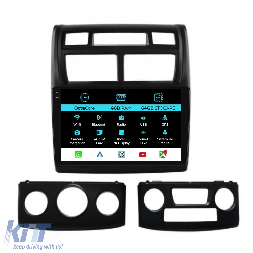 Dedicated Navigation suitable for Kia Sportage (2010 - 2015), 2K, 4GB RAM, 64GB Storage, Android Auto, Carplay