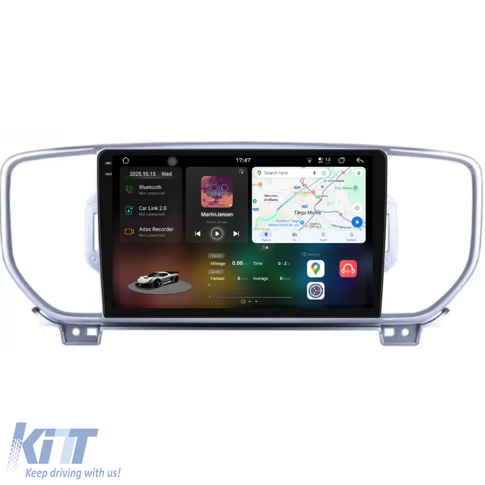 Dedicated Navigation suitable for Kia Sportage (2016 - 2019), 2K, 12GB RAM, 256GB Storage, Android Auto, Carplay