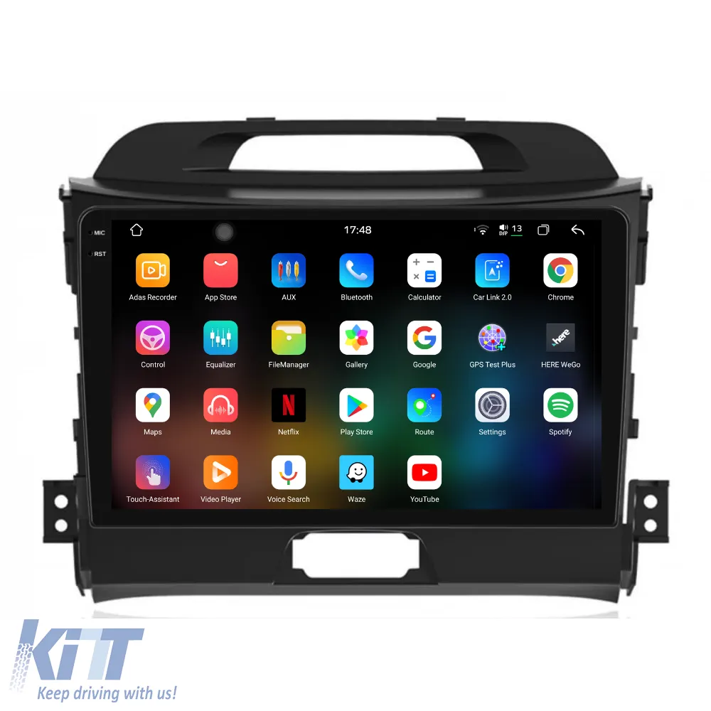 Dedicated Navigation suitable for Kia Sportage (2010 - 2015), 2K, 12Gb RAM, 256Gb Storage, Android Auto, Carplay
