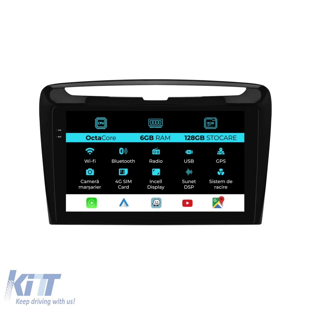Dedicated Navigation suitable for Lancia Ypsilon (2012-2020), 9 Inch, 6Gb Ram, 128Gb Storage, Android Auto, Carplay