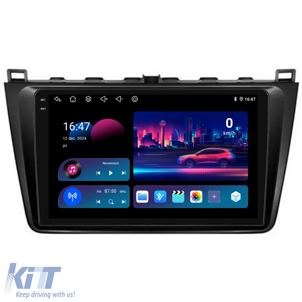 Dedicated Navigation suitable for Mazda 2 (2007-2014), QuadCore, 9 Inch, 4Gb Ram, 64Gb Storage, Android Auto, Carplay