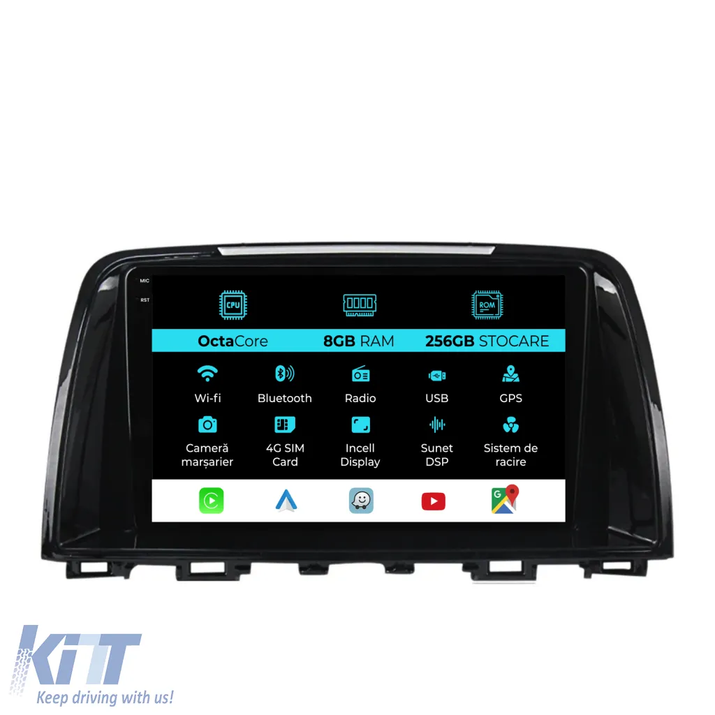 Dedicated Navigation suitable for Mazda CX-5 (2012 - 2015), 9 Inch, 8Gb Ram, 256Gb Storage, Android Auto, Carplay