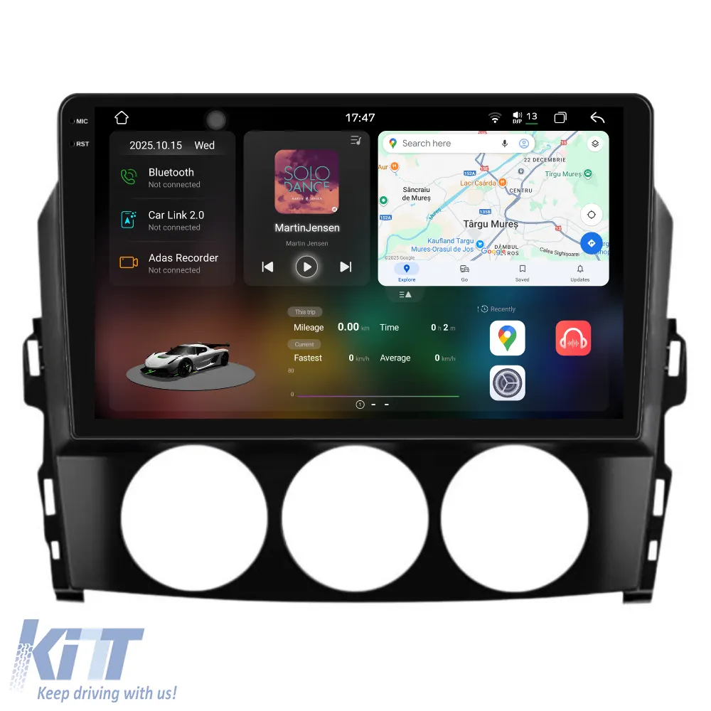 Dedicated Navigation suitable for Mazda MX-5 (2005 - 2015), 2K, 12Gb RAM, 256Gb Storage, Android Auto, Carplay