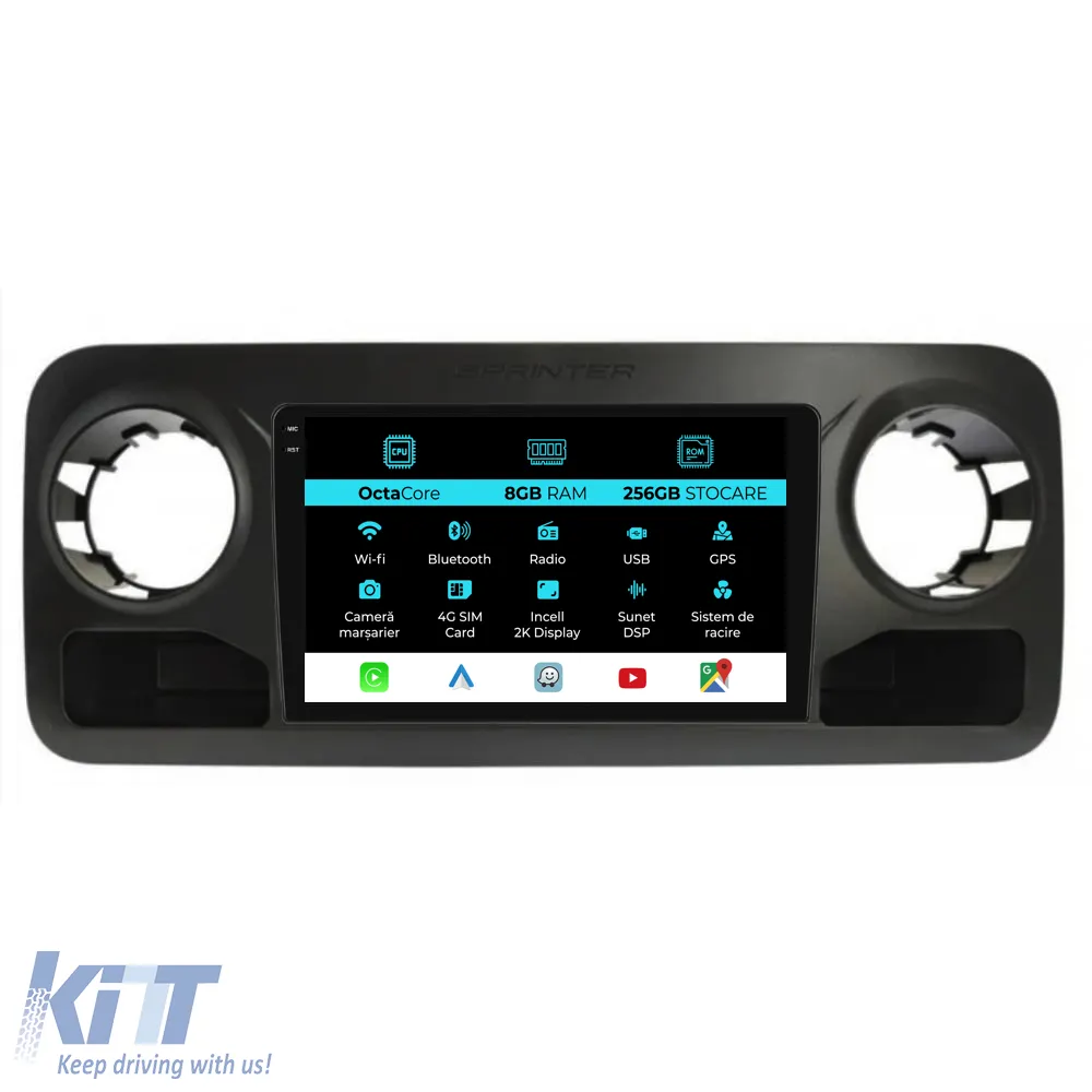 Dedicated Navigation suitable for Mercedes-Benz Sprinter (2006 - 2018), 2K, 8Gb RAM, 256Gb Storage, Android Auto, Carplay
