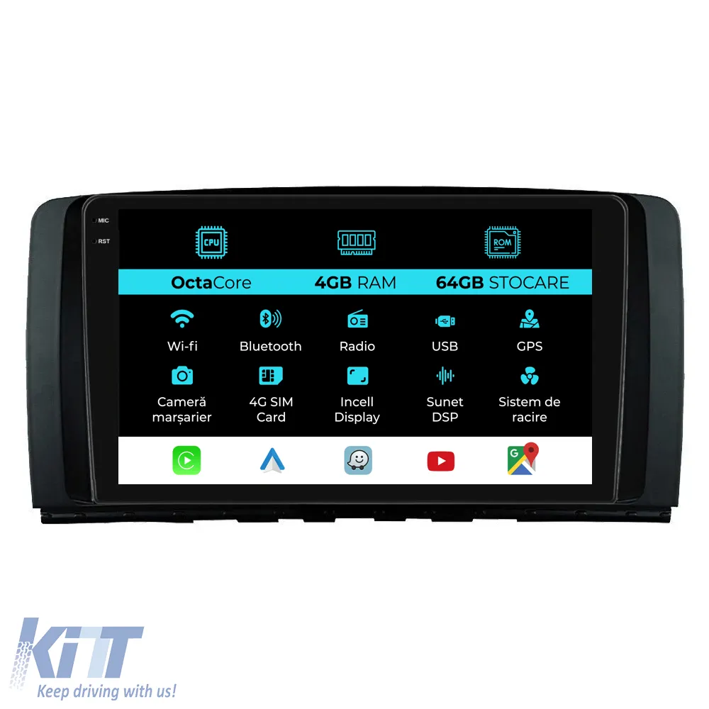 Dedicated Navigation suitable for Mercedes Benz R-Class W254 (2005-2017), 9 Inch, 4GB RAM, 64GB Storage, Carplay