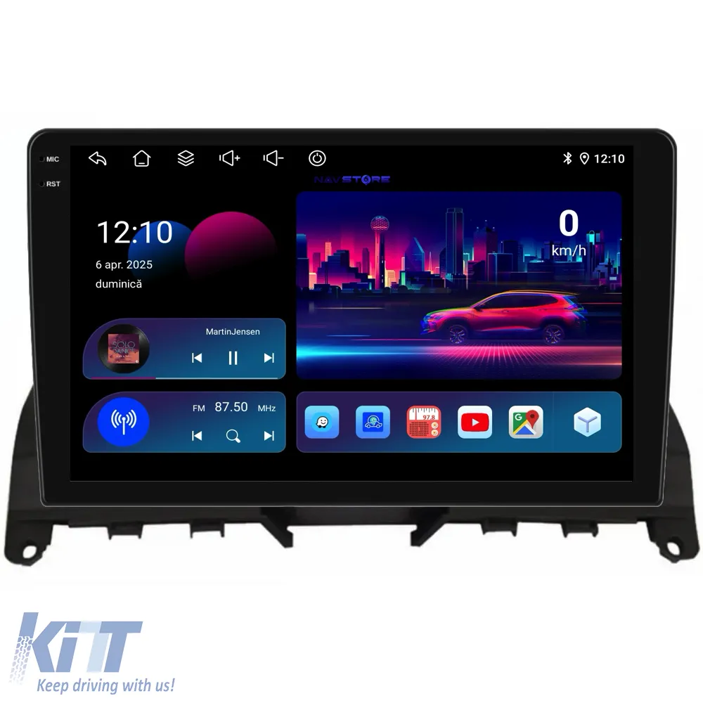 Dedicated Navigation suitable for Mercedes C-Class W204 S204 (2006-2013), 9 Inch, 4Gb RAM, 64Gb Storage, Carplay