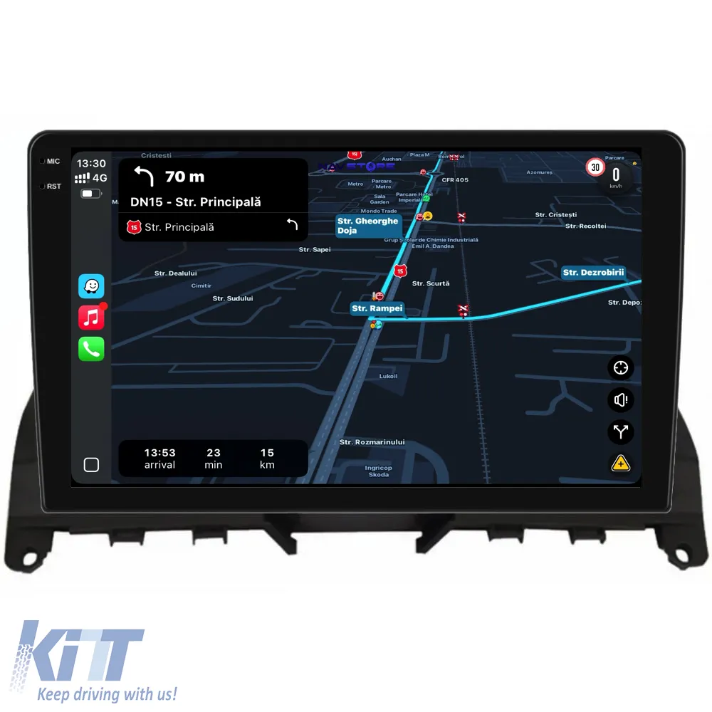 Dedicated Navigation suitable for Mercedes C-Class W204 S204 (2006-2013), 9 Inch, 8GB RAM, 256GB Storage, Carplay