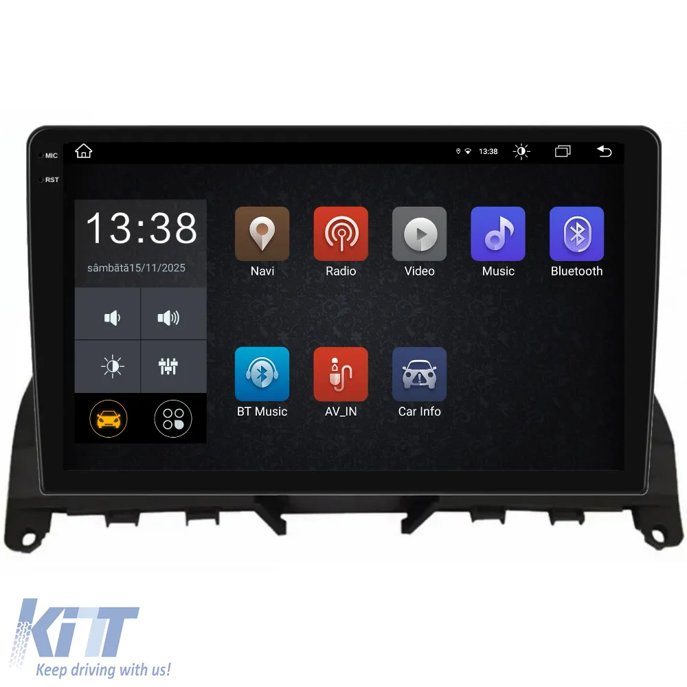 Dedicated Navigation suitable for Mercedes C-Class W204 S204 (2006-2013), 2K, 8Gb RAM, 256Gb Storage, Carplay